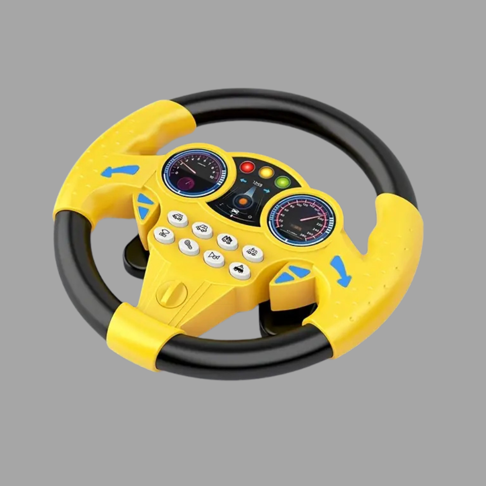 Interactive Children's Driving Wheel with Suction Mount
