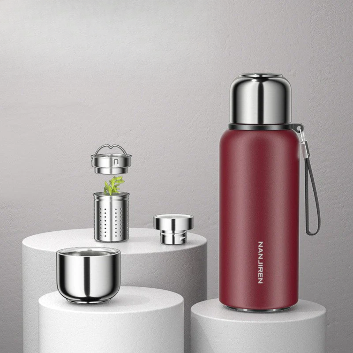 Premium Insulated Beverage Flask with Tea Infuser - 1000ml & 1500ml