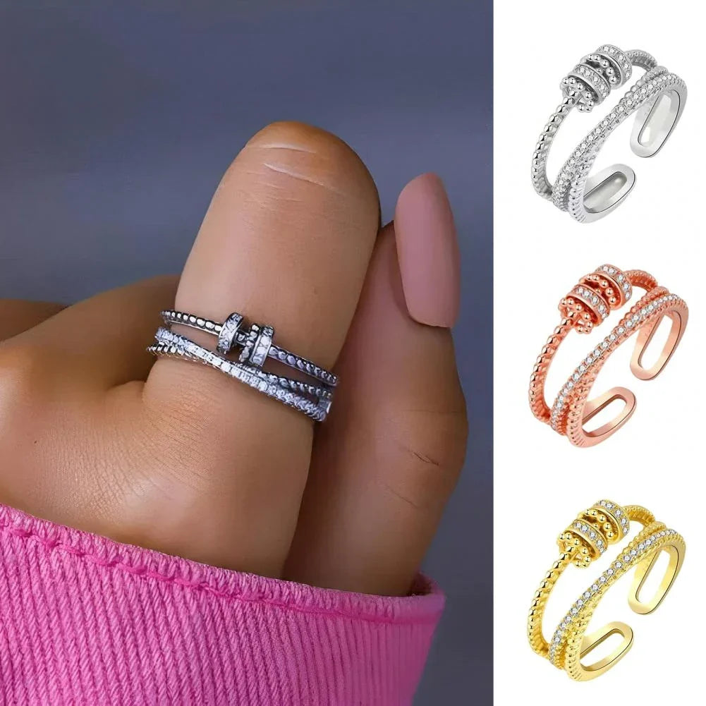 Serenity Spin Trio Ring