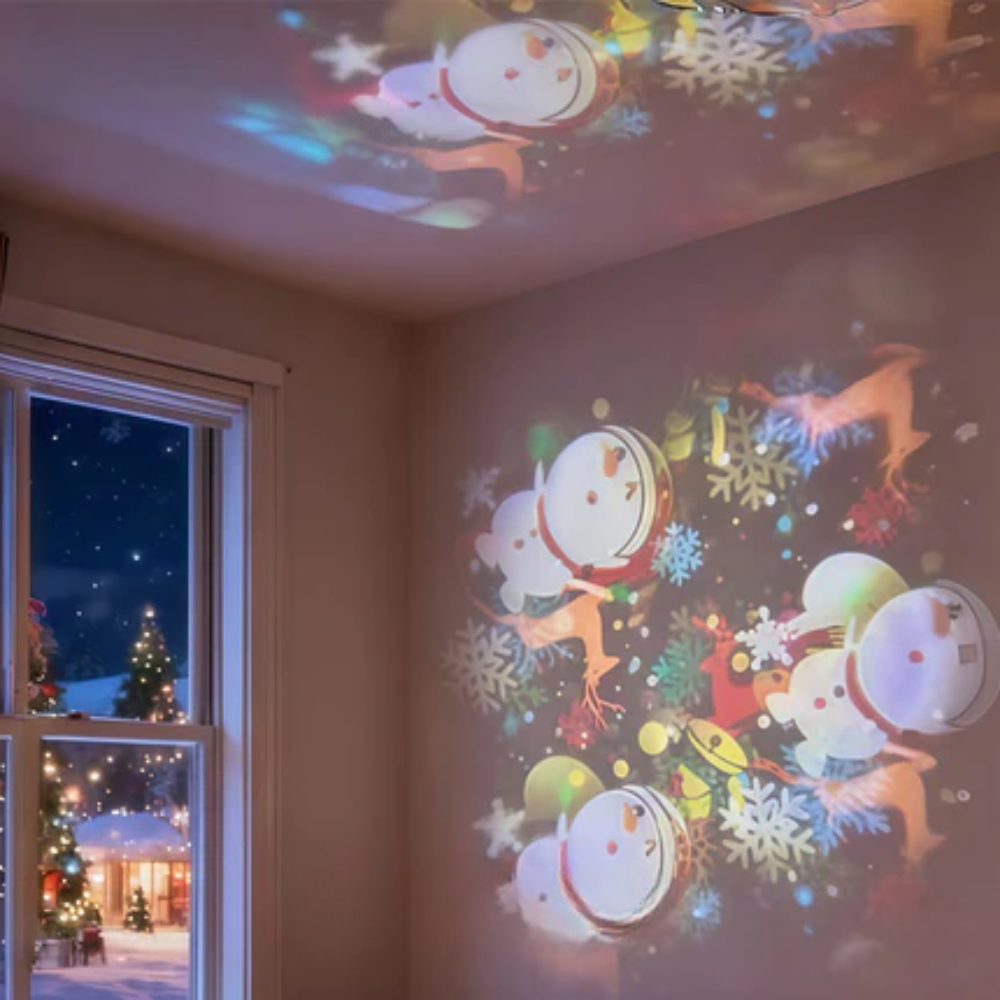 AuraSphere – Enchanting Rotating LED Projector for Your Space