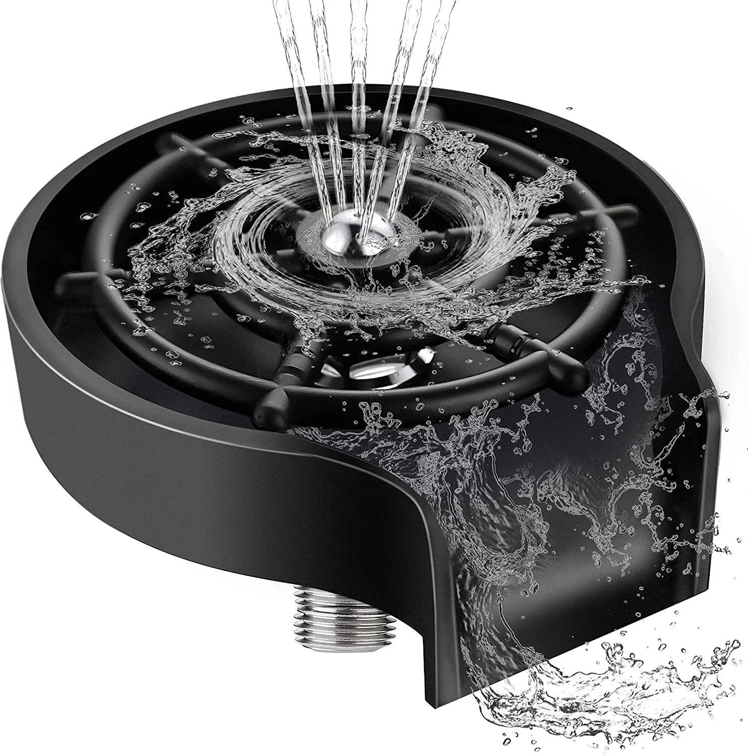 Effortless Kitchen Sink Cup Cleaner with High-Pressure Jets