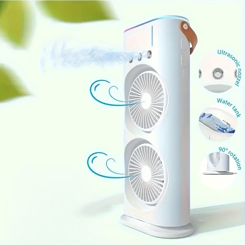 Dual Breeze Portable Air Cooler with Mist Feature