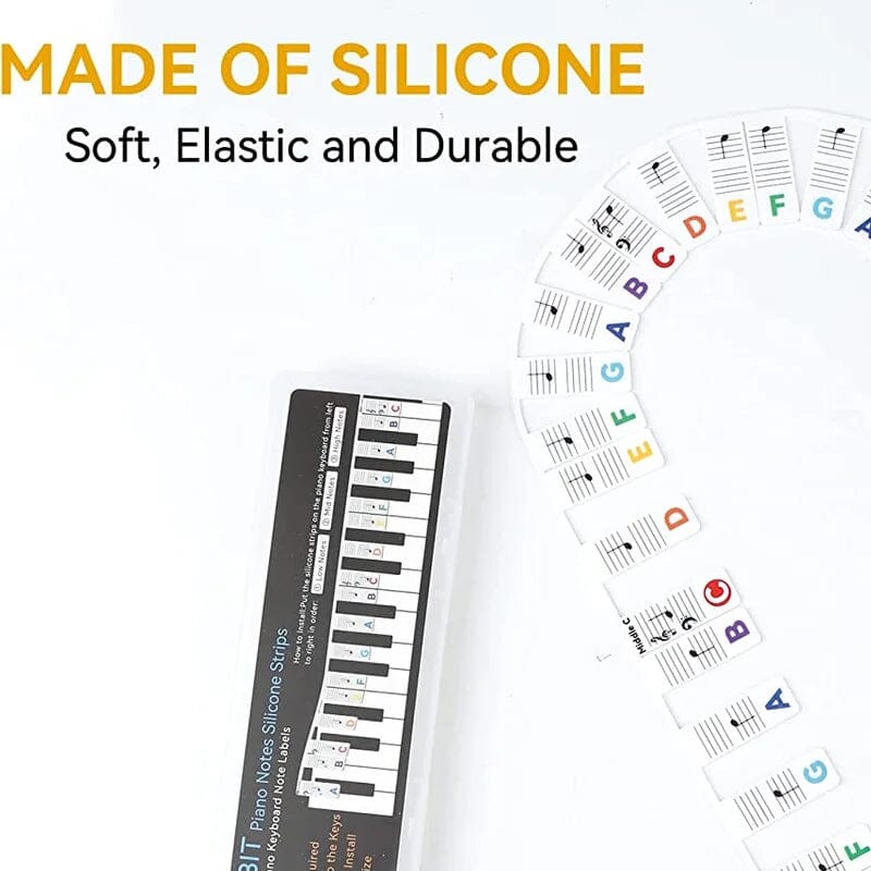Color-Coded Piano Key Labels for Easy Learning