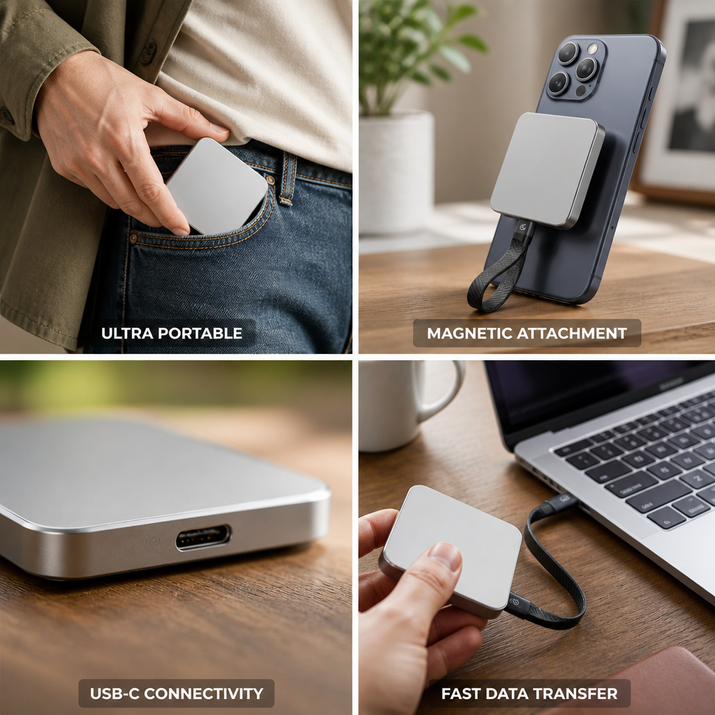 Magnetic Metal Portable SSD (512GB)