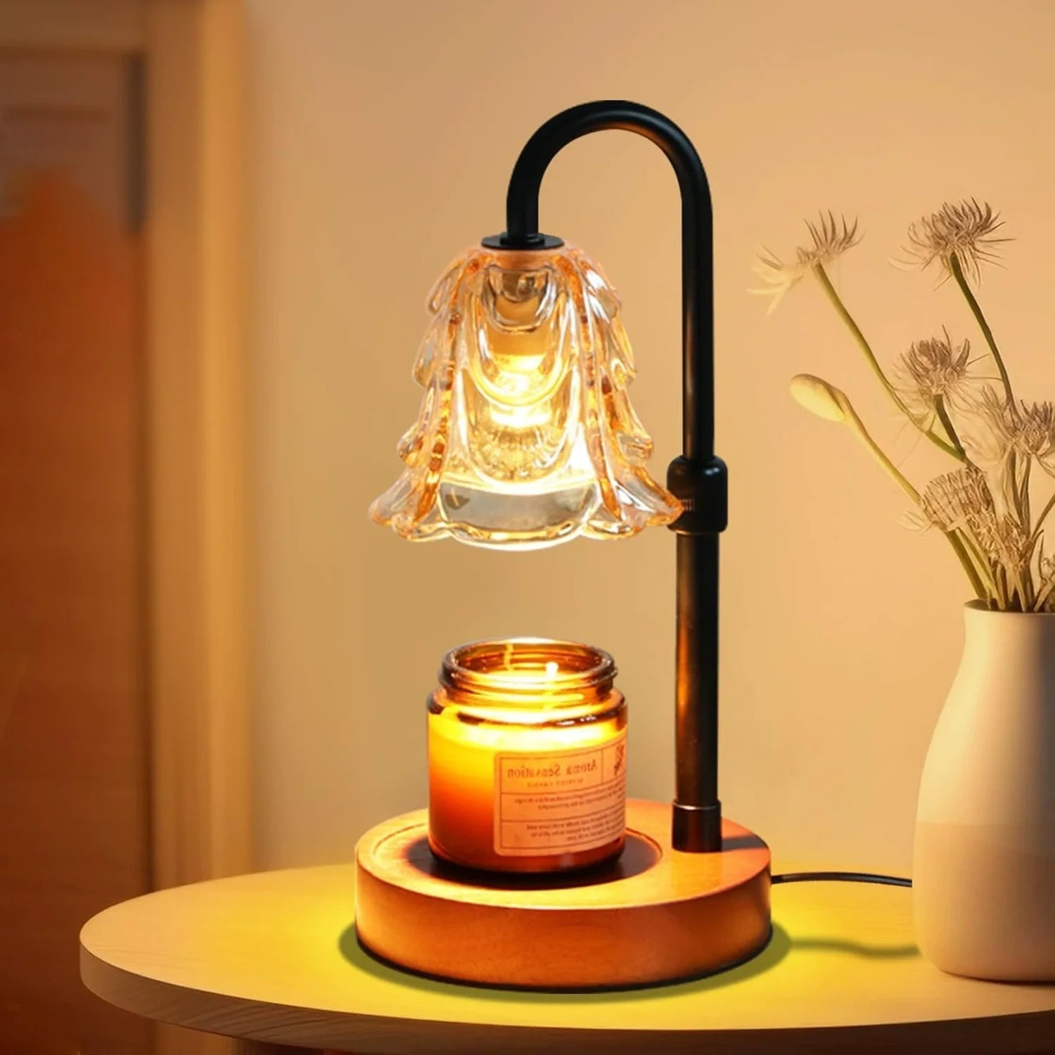 Elegant Adjustable Candle Warmer with Dimming Feature