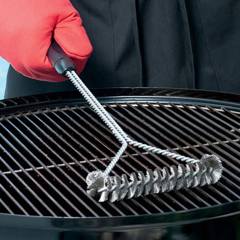 Premium Stainless Steel Grill Cleaner with Extended Handle