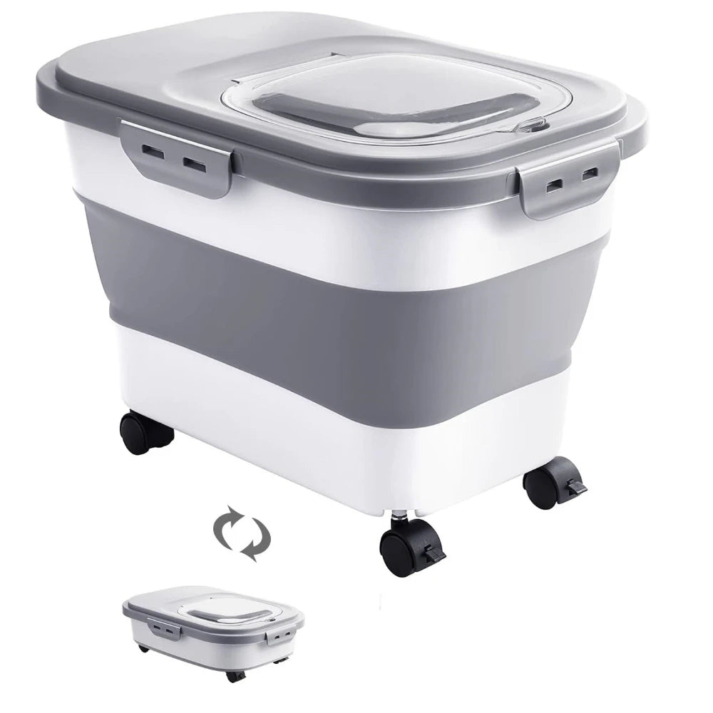 Versatile Collapsible Food Storage Solution with Wheels