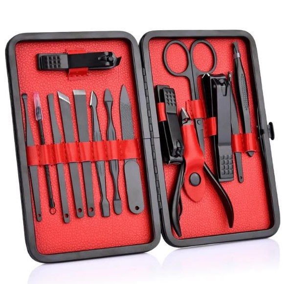 15-Piece Travel Manicure and Pedicure Kit with Case