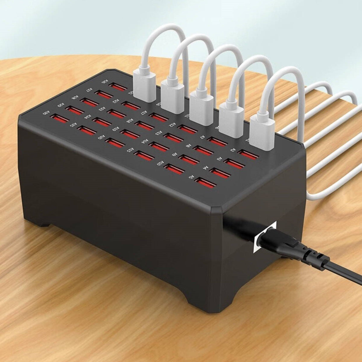 30-Port USB Charging Hub for Multiple Devices
