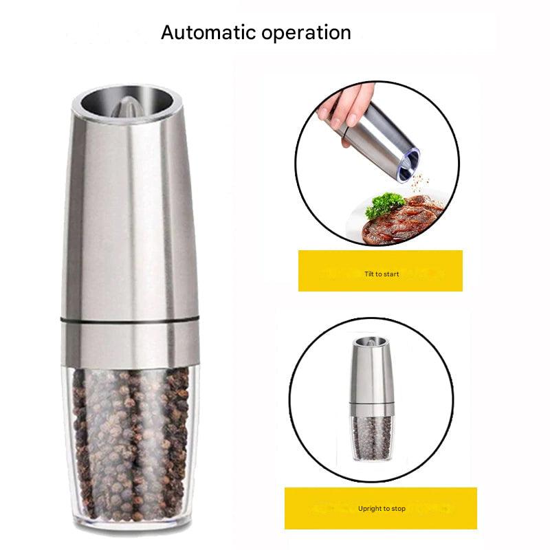 LED Light Electric Pepper Mill with Gravity Induction