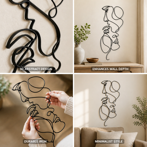Abstract 3D Iron Wall Art