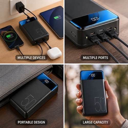 100,000mAh Fast-Charge Multiple-Port Power Bank