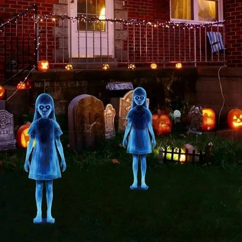 Illuminated Specter Decorations for Halloween Outdoors