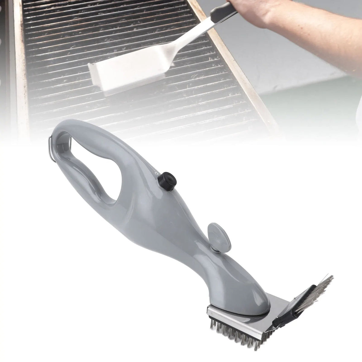 Effortless Steam-Powered Grill Cleaning Tool