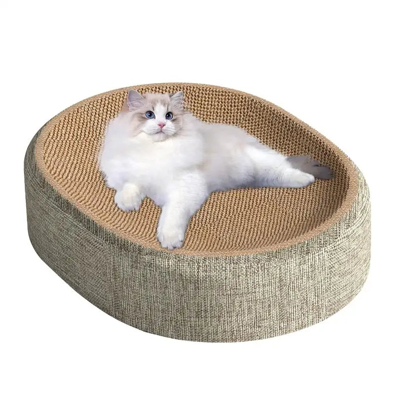Versatile Oval Cat Lounge & Scratch Pad