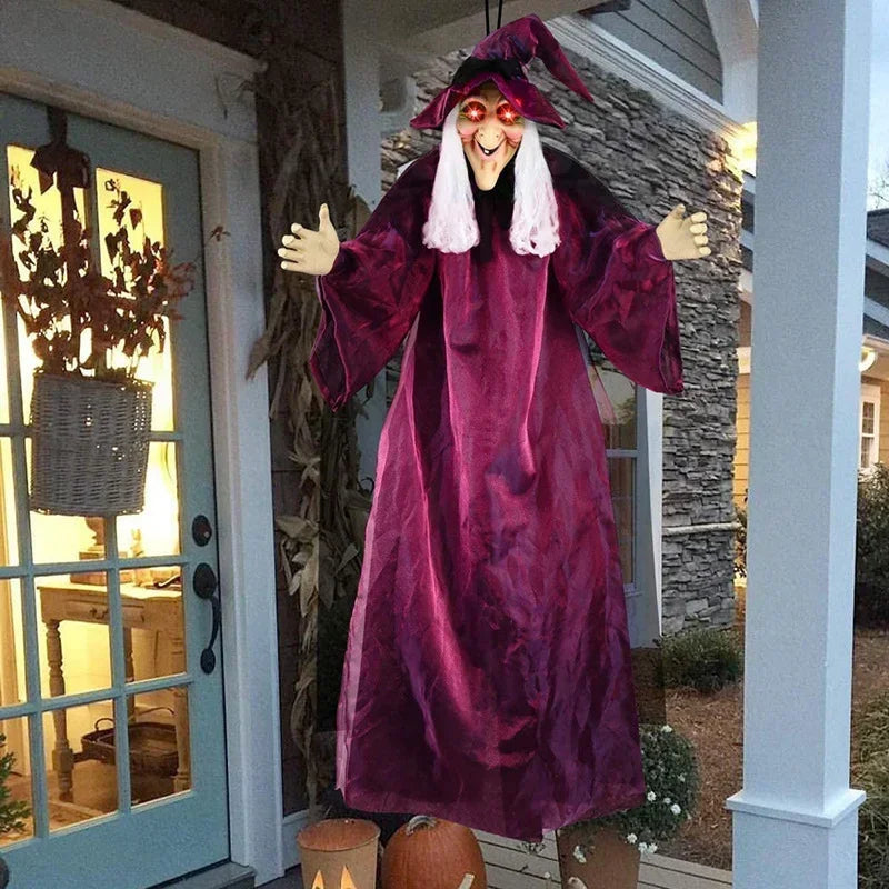 Life-Size Enchanted Witch with Sound Effects and Illuminated Eyes