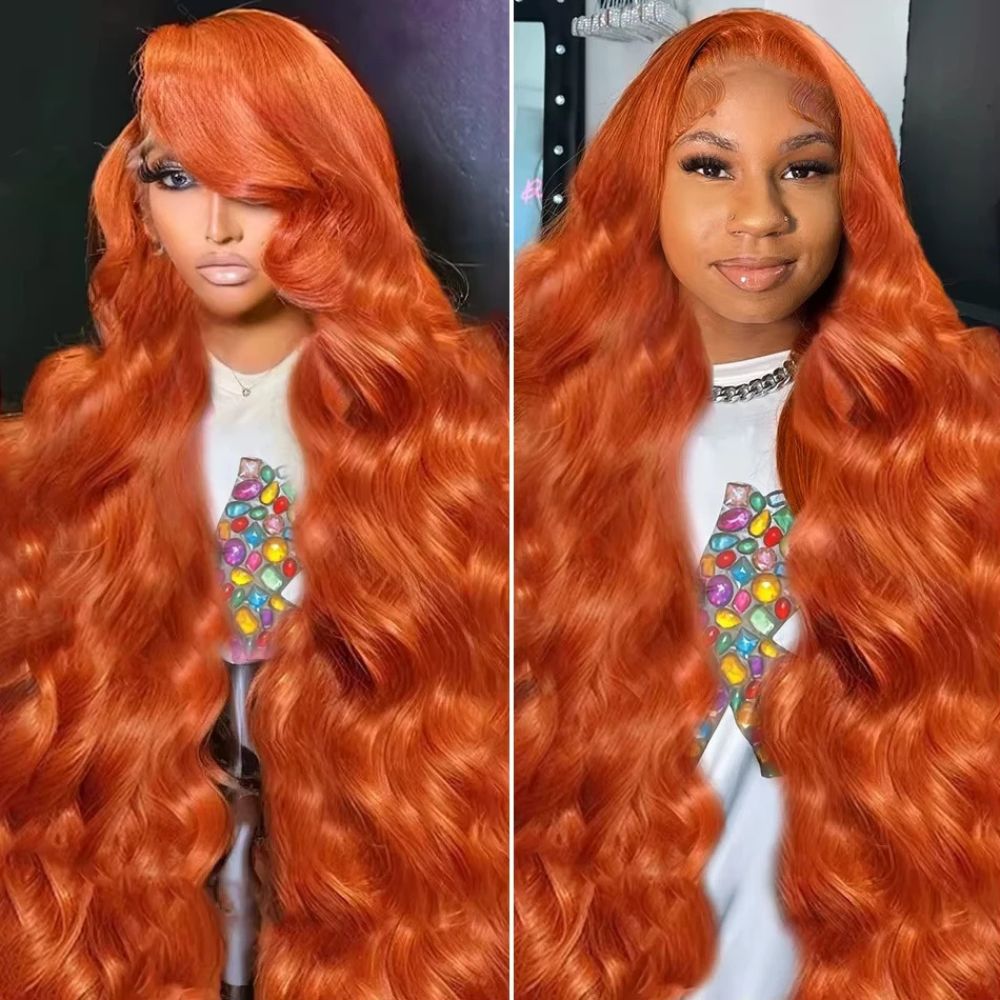 Vibrant Long Ginger Wave Lace Front Wig for Stunning Styles