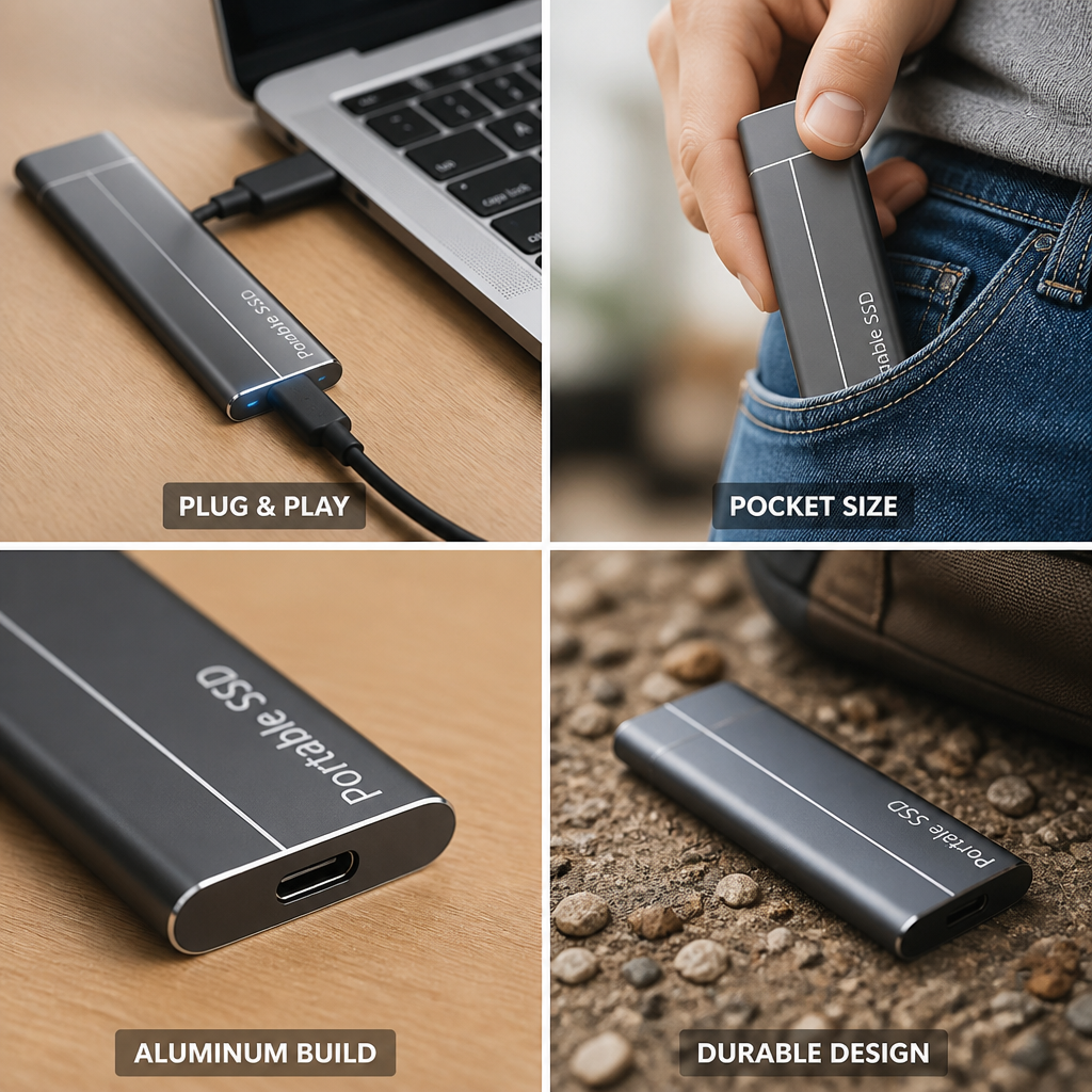 Compact Aluminum Alloy USB-C External SSD