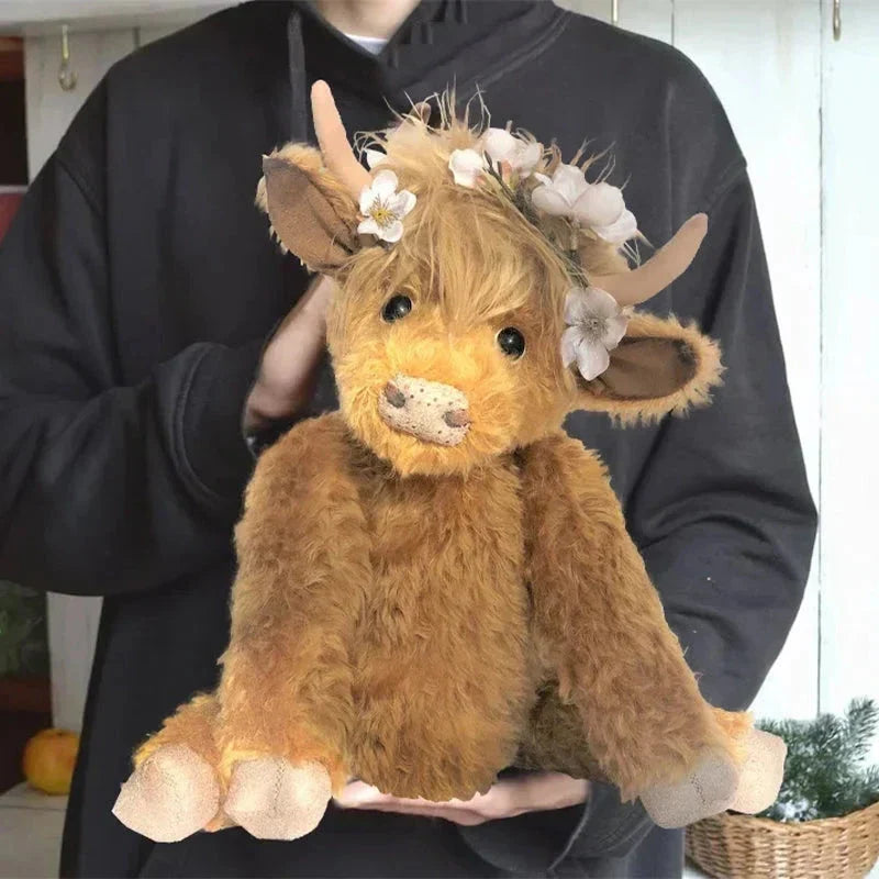 Charming Floral Highland Cow Companion