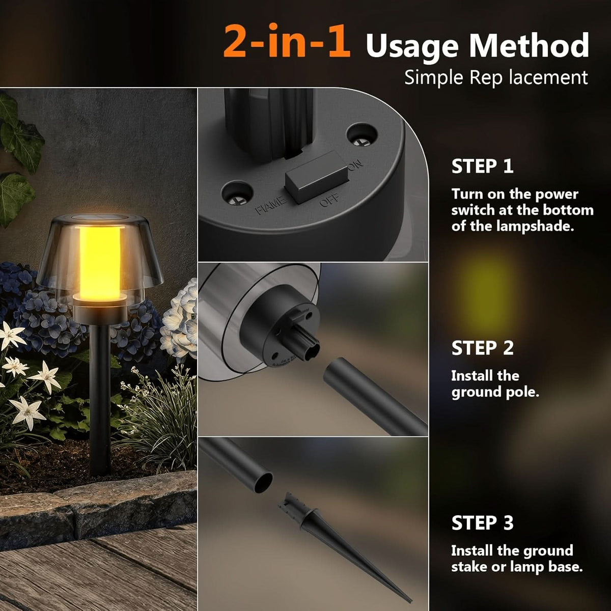 LumiGlow – Versatile Solar Table and Pathway Light