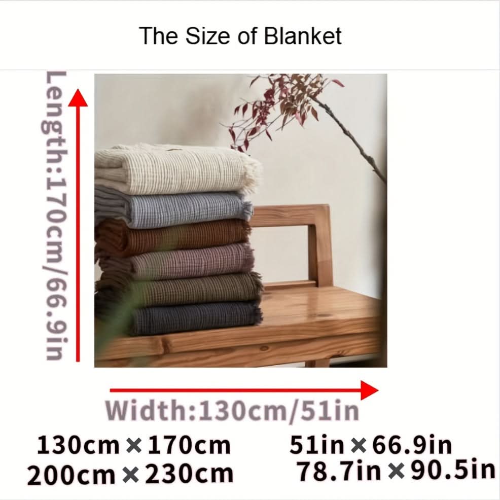 Chic Fringed Throw Blanket for Ultimate Home Comfort