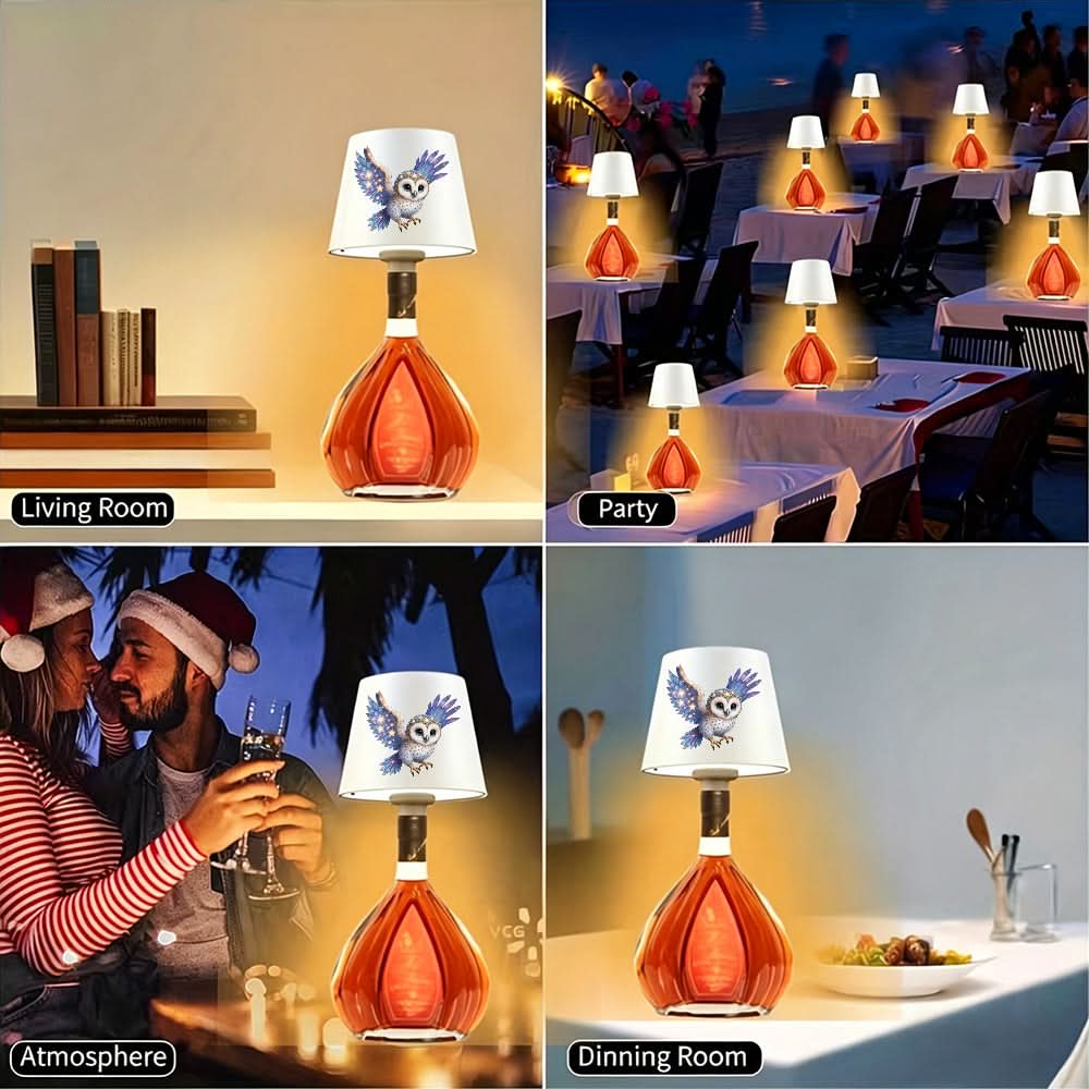 Owl Haven – Stylish LED Bottle Lamp with Touch Control