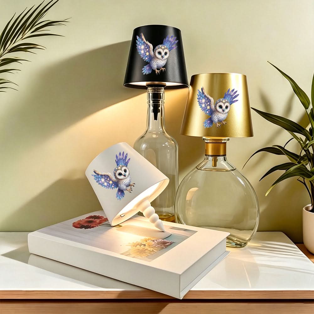 Owl Haven – Stylish LED Bottle Lamp with Touch Control