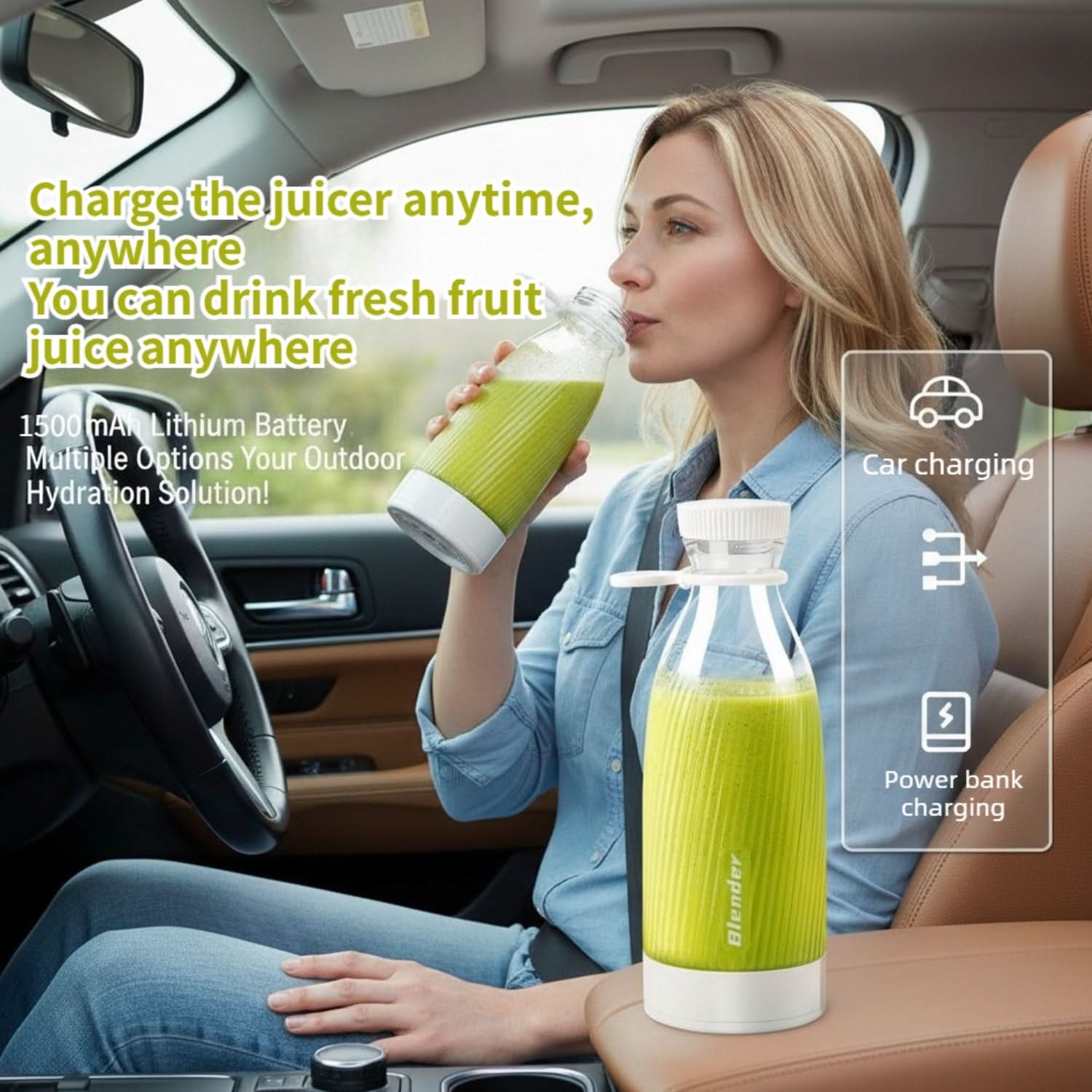 TravelMate – Compact Rechargeable Blender for Smoothies