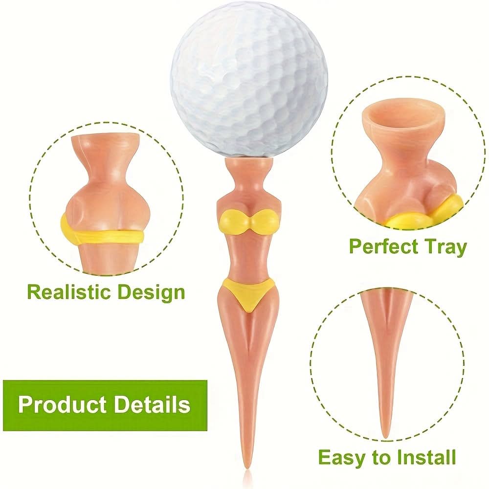 Fun & Quirky Bikini-Themed Golf Tee Set - 5 Pack