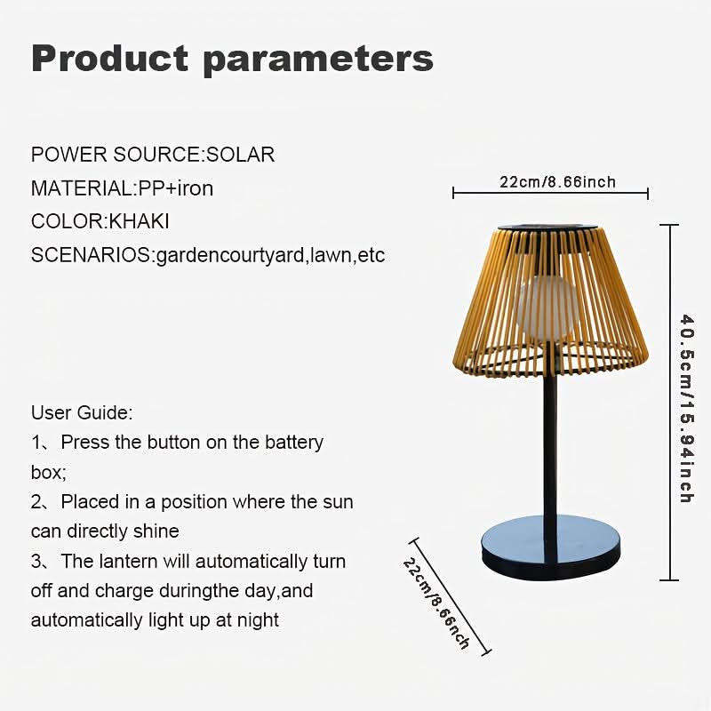 LumaGlow – Wireless Solar-Powered Outdoor Lamp