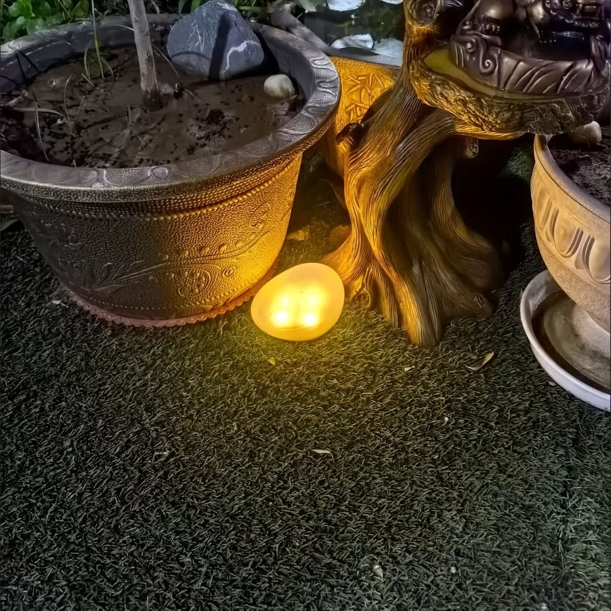 EcoGlow – Solar-Powered Decorative Stone Sphere Light