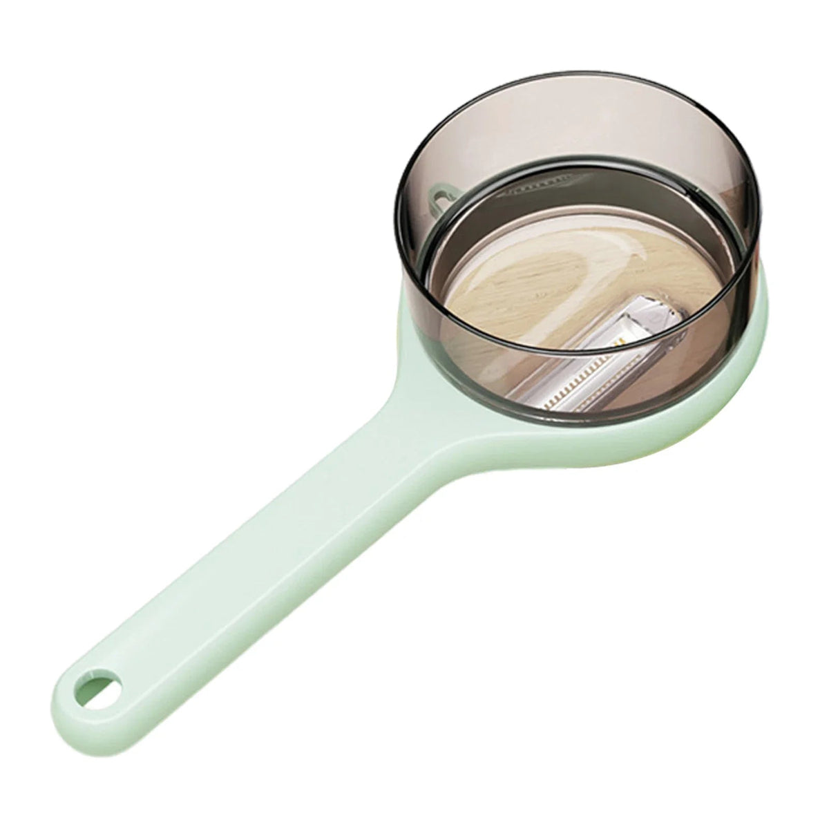 Effortless Peeling Vegetable Tool with Integrated Waste Storage