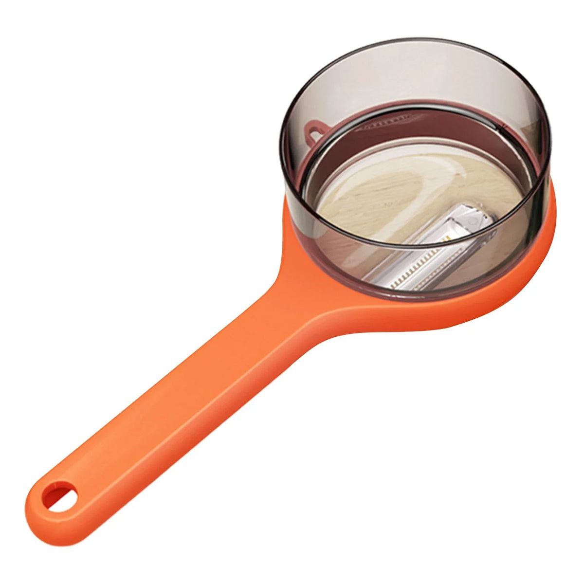 Effortless Peeling Vegetable Tool with Integrated Waste Storage