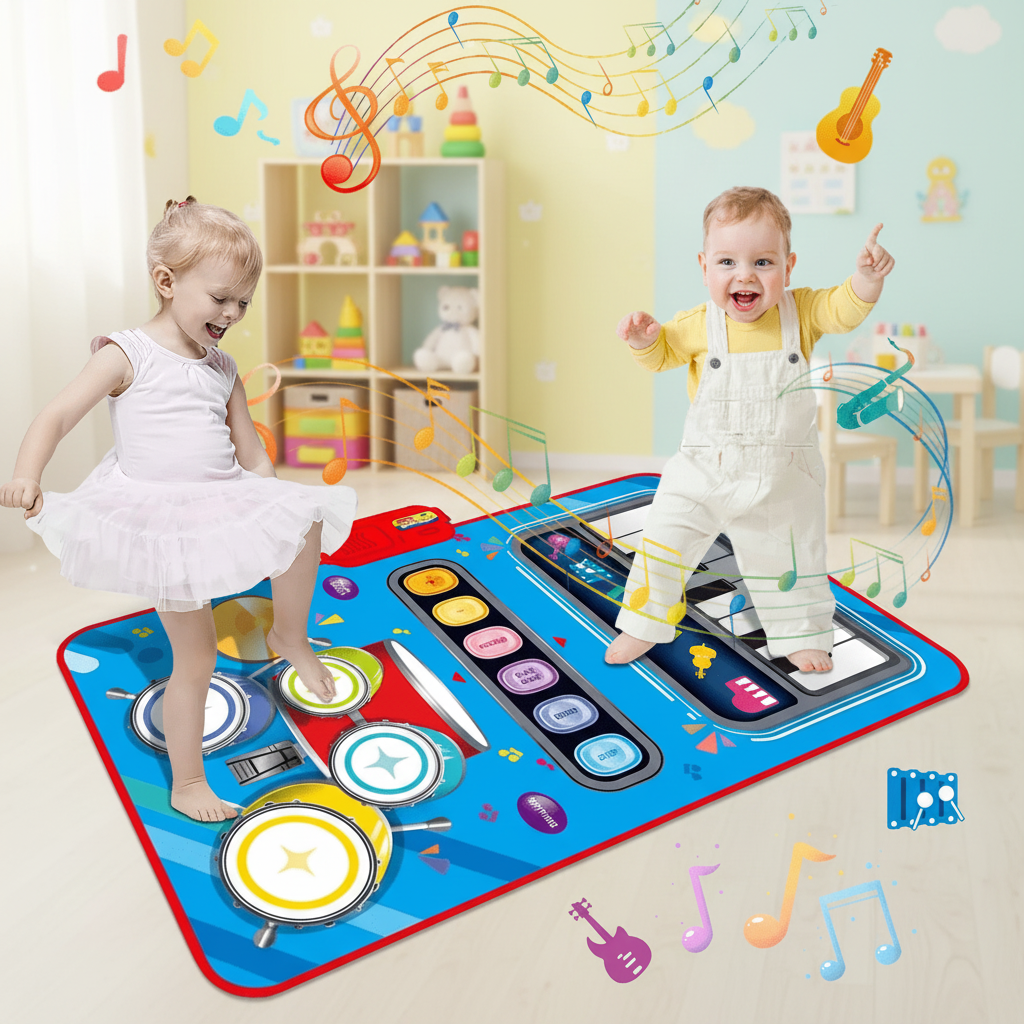 MelodyMates - Engaging Musical Activity Mat with 5 Sound Options