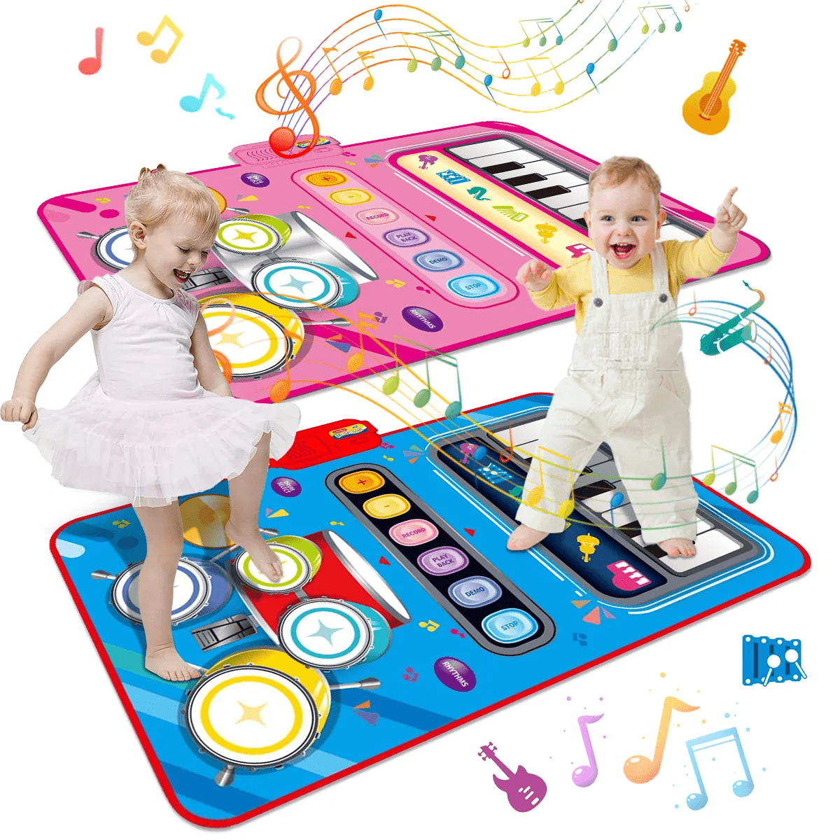 MelodyMates - Engaging Musical Activity Mat with 5 Sound Options