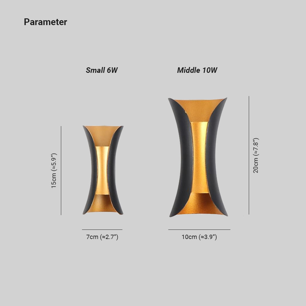 Contemporary LED Exterior Wall Light Fixture