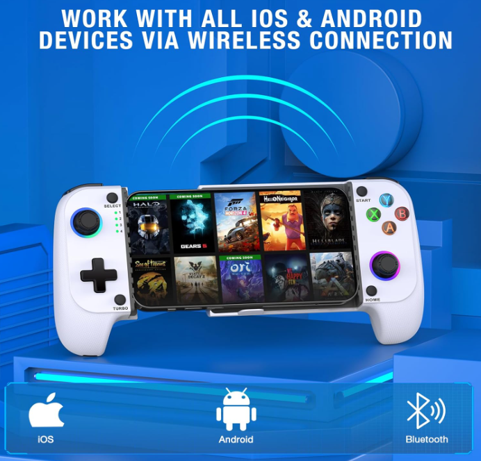 Bluetooth Mobile Gaming Controller for Smartphone Gaming