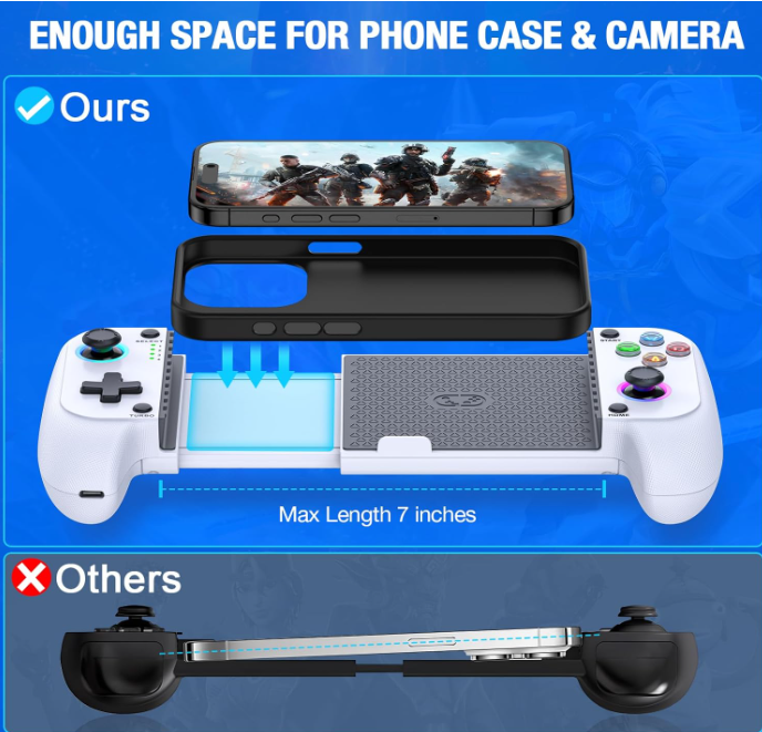 Bluetooth Mobile Gaming Controller for Smartphone Gaming