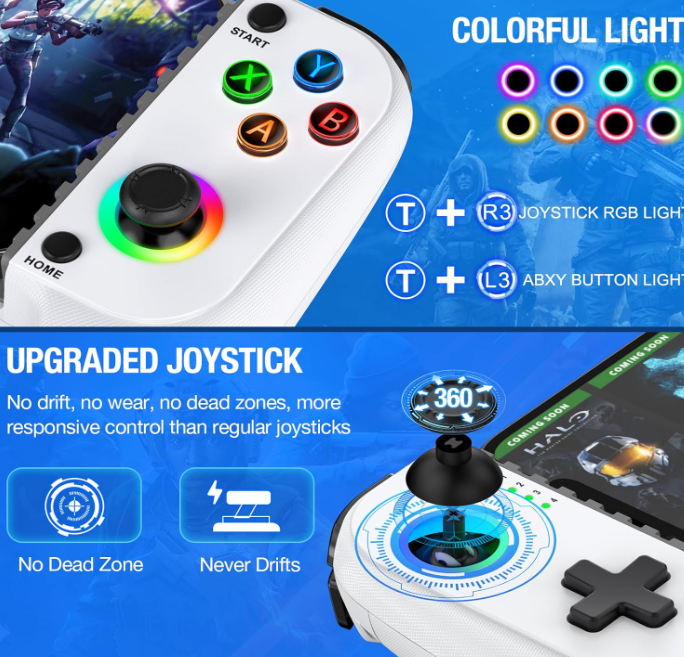 Bluetooth Mobile Gaming Controller for Smartphone Gaming