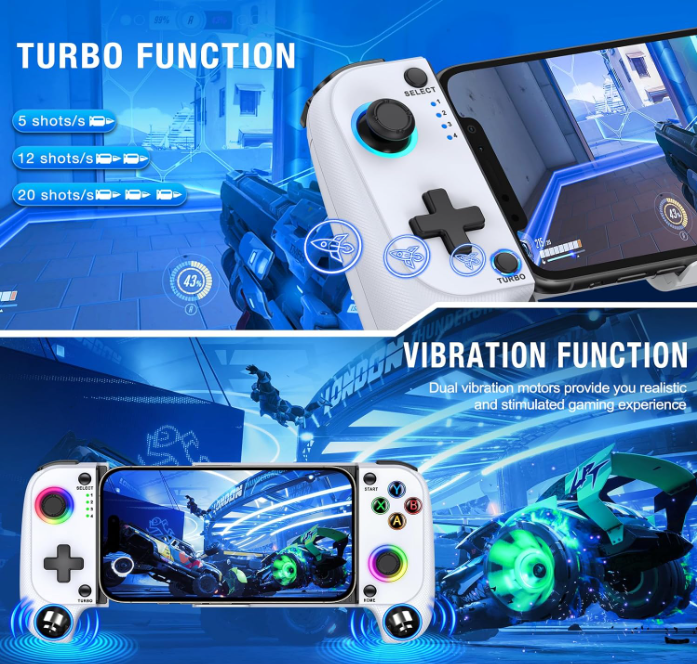 Bluetooth Mobile Gaming Controller for Smartphone Gaming