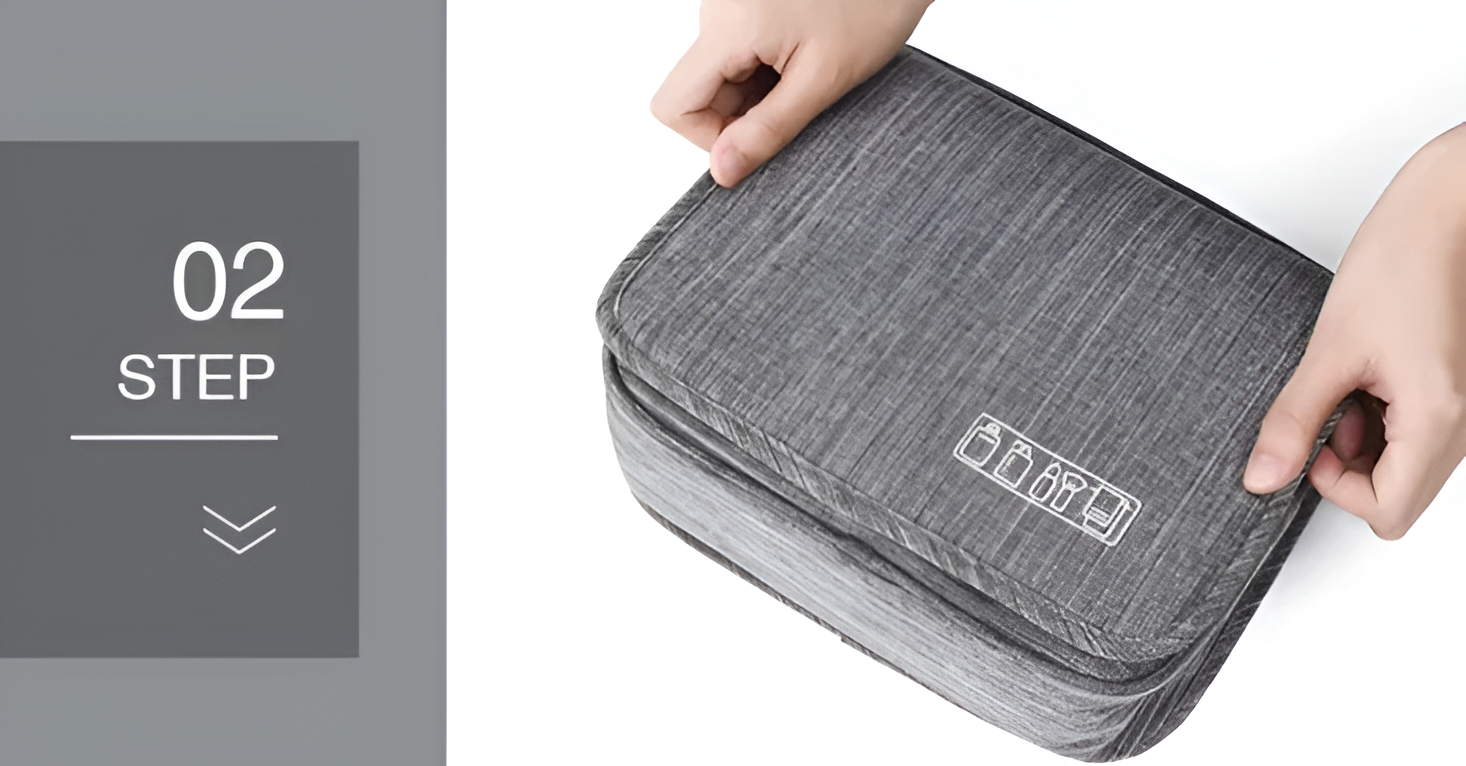 Travel-Ready Hanging Toiletry Organizer for Men
