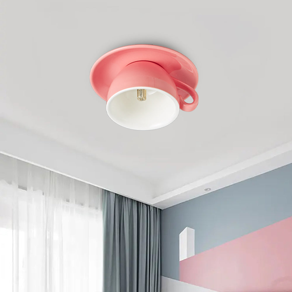 Morandi Coffee Cup Ceiling Fixture – Ceramic Design