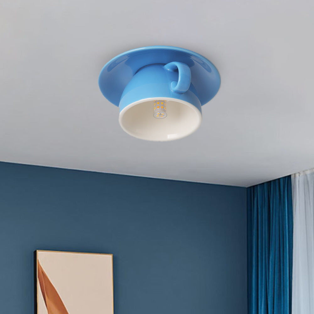 Morandi Coffee Cup Ceiling Fixture – Ceramic Design