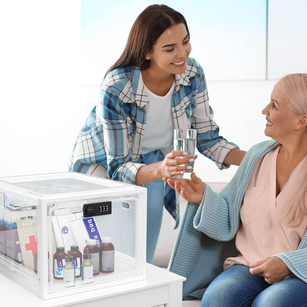 Secure and Spacious Lockable Refrigerator Storage Solution