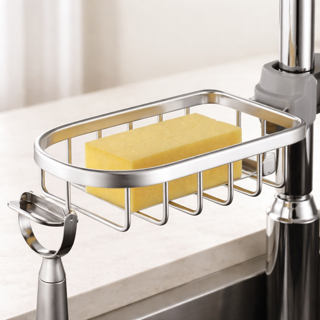 Versatile No-Drill Shower Organizer in Sleek Finishes