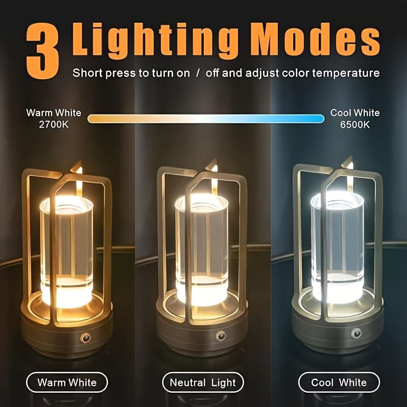 Heritage Glow – Portable Rechargeable Table Lamp