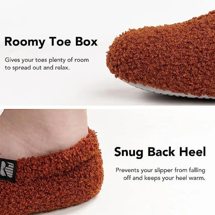 Cozy Closed-Back Fleece Slippers for Indoor Comfort
