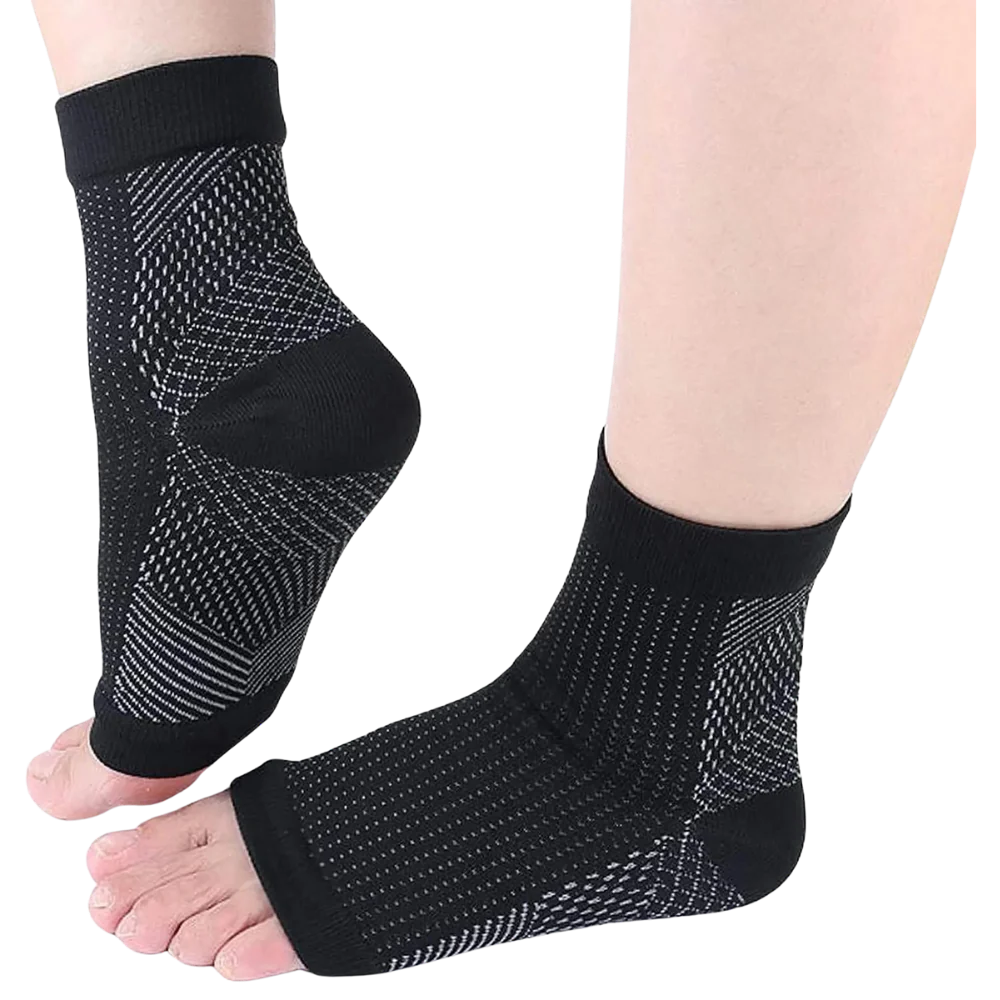 Everyday Compression Socks with Open-Toe Design for Comfort