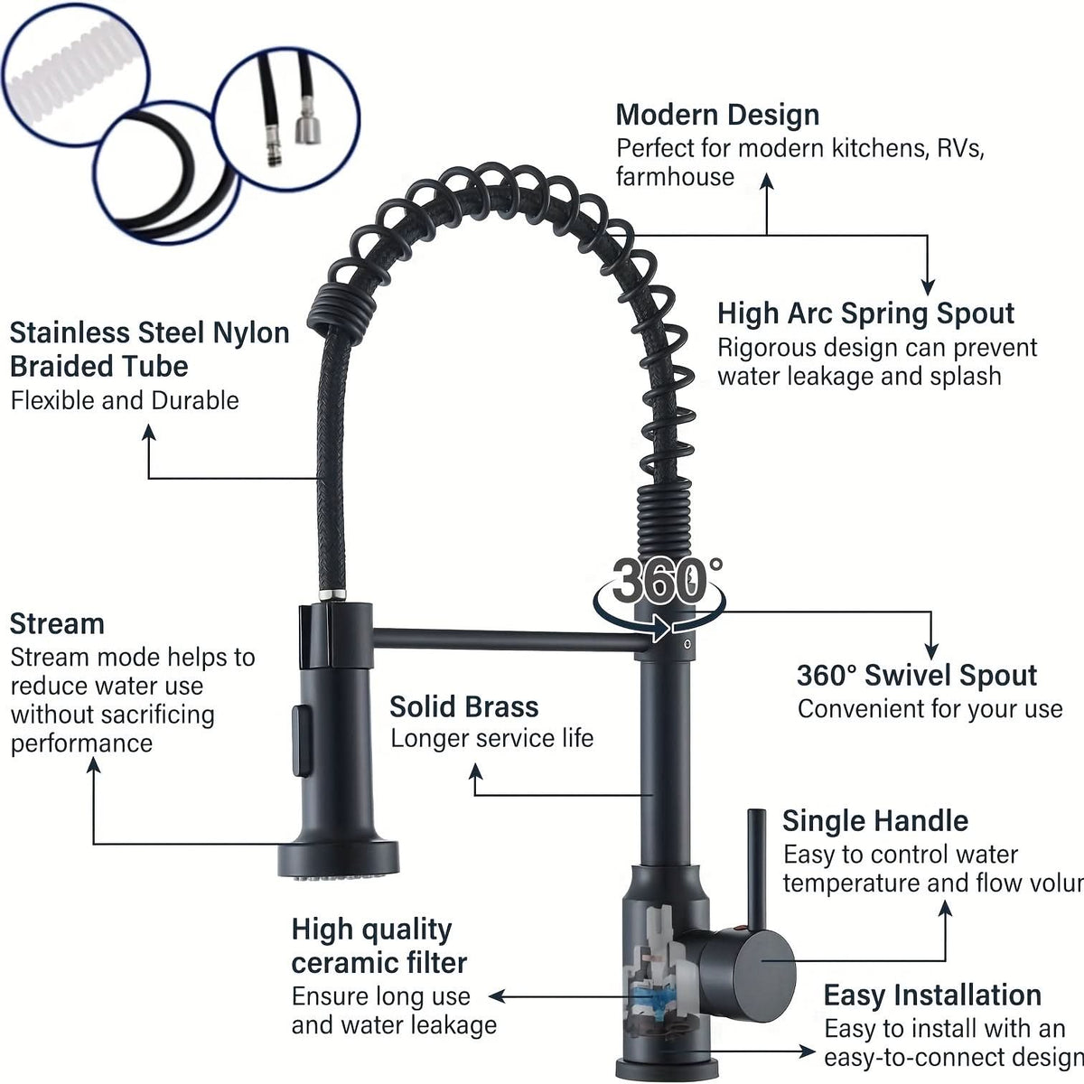 Streamline Kitchen Mixer with Pull-Down Feature for Modern Spaces