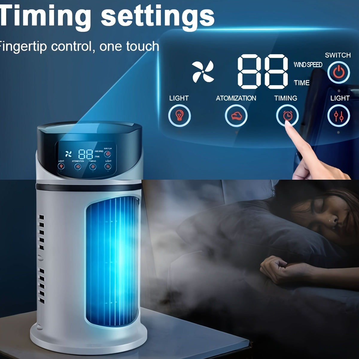 BreezeMaster – Versatile Mist Cooling Fan for Home Use